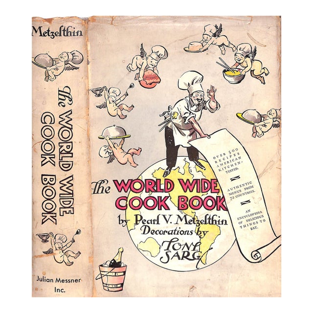 "The World Wide Cook Book: Menus and Recipes of 75 Nations" 1939 Metzelthin, Pearl V. For Sale