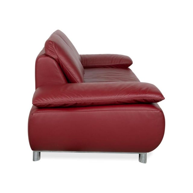 Volare Leather Two-Seater Red Manual Function Sofa from Koinor For Sale - Image 14 of 17