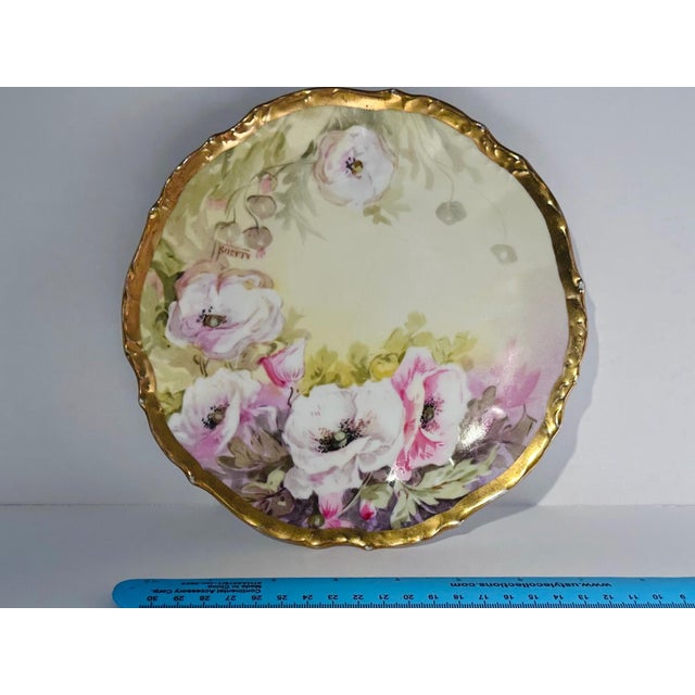 Late 19th Century Antique A. Lajus Signed Hand-Painted Limoges Plate For Sale - Image 5 of 7