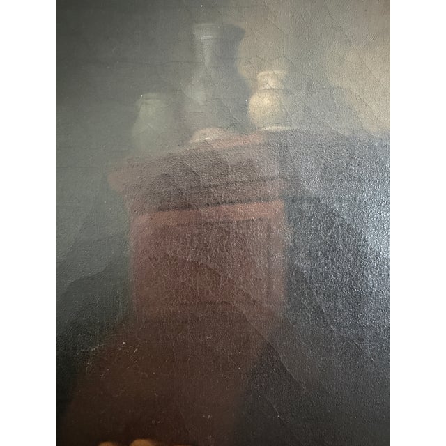 Large Antique European Oil Painting 19th Century Interior Genre Scene Children For Sale - Image 13 of 18