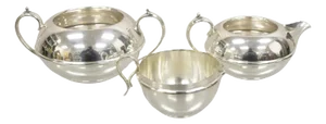 Antique Cj & Co English Edwardian Silver Plated Tea Serving Set - 3 Pieces