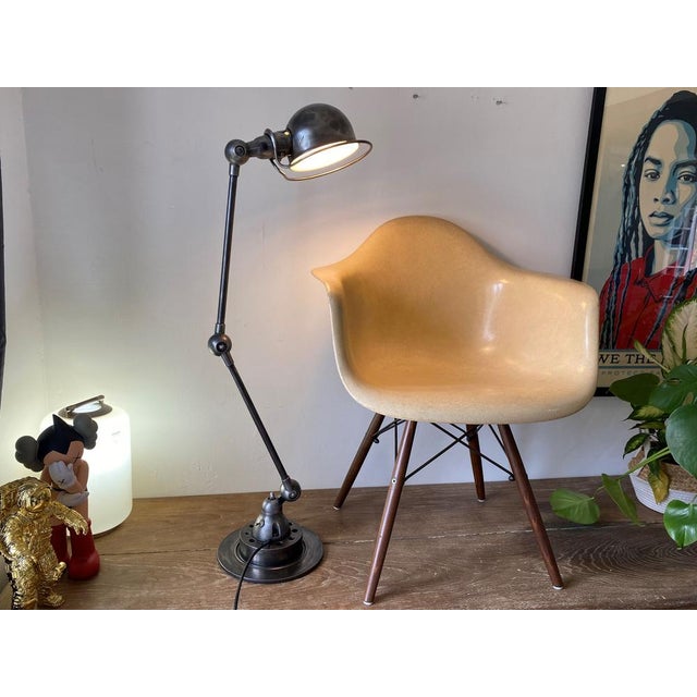 Industrial Graphite 2 Arm Table Lamp by Jean-Louis Domecq for Jieldé, 1950s For Sale - Image 11 of 13