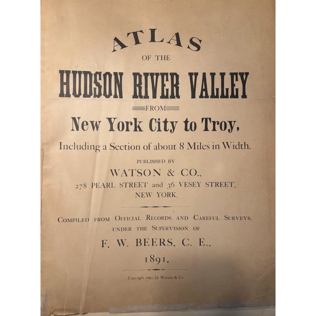 American Antique Cartography Map - Section 13 of Orange and Putnam Counties, New York - Published by Watson and Company, 1891 For Sale - Image 3 of 3