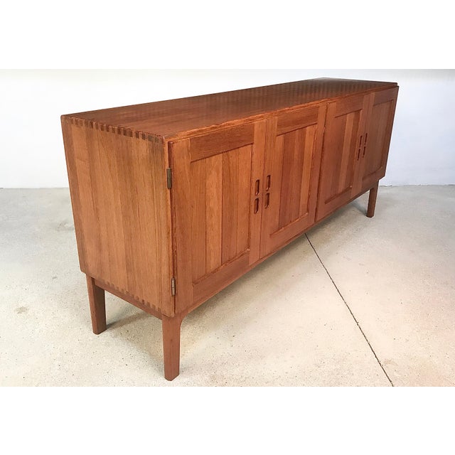 Vintage Danish Solid Teak Sideboard, 1960s For Sale - Image 16 of 18