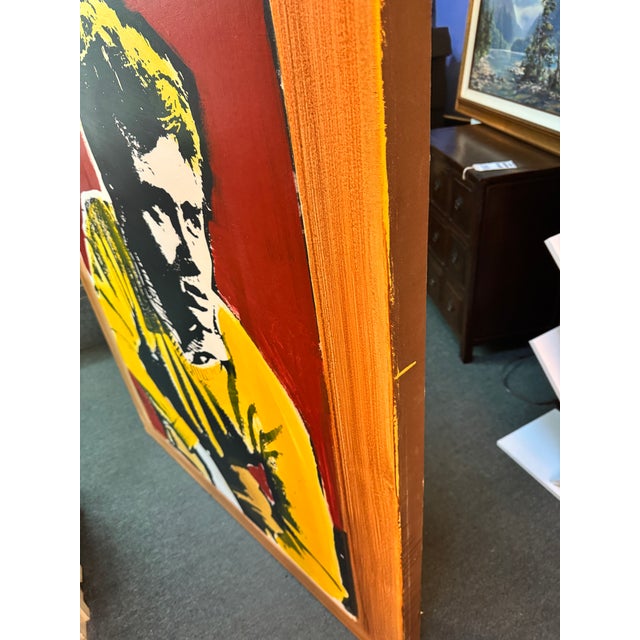 Yellow Circa 2007 Artist McCartny Original Pop Art Painting of James Dean For Sale - Image 8 of 11