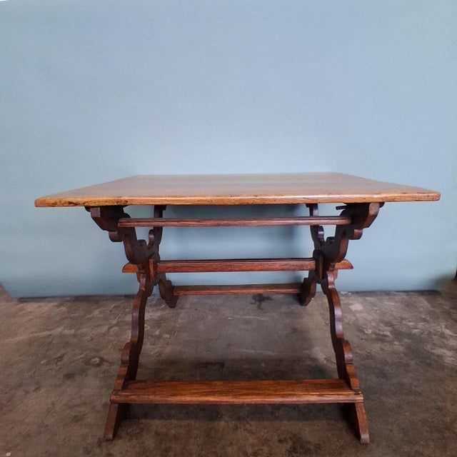 Antique Oak Farm Table, 1700s For Sale - Image 3 of 18