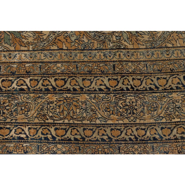 Authentic 19th Century Persian Kirman Handmade Wool Rug For Sale - Image 4 of 8