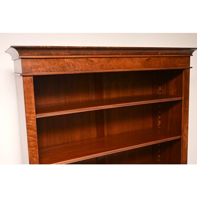 Brown Antique Victorian Walnut Open Bookcase, 1950s For Sale - Image 8 of 11