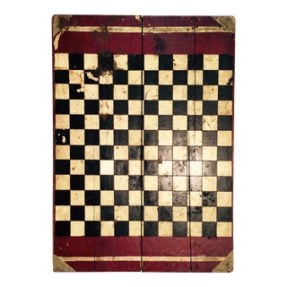 Antique Hand Painted Game Board For Sale