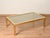 1970s Italian Gilt Brass and Crystal Rectangular Coffee Table, Italy, 1970s For Sale - Image 5 of 13