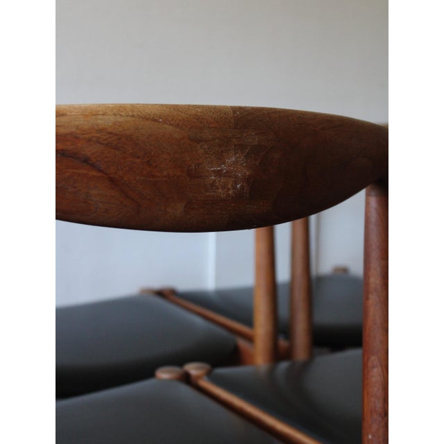 Wood Vintage Danish Dining Chairs by Arne Vodder for Vamø Sønderborg, 1960s, Set of 6 For Sale - Image 7 of 10