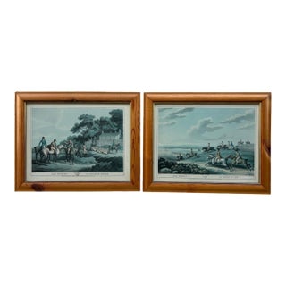 19th Century Framed Engravings of Hunting Scenes, Set of 2 For Sale