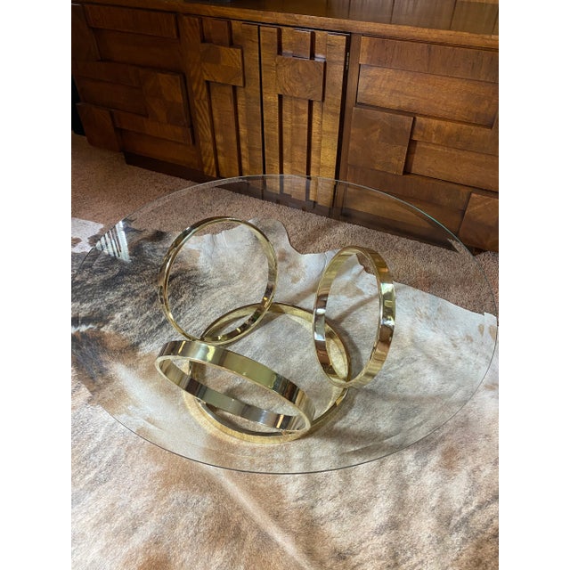 1970’s Hollywood Regency Brass Ring Table For Sale In Nashville - Image 6 of 6