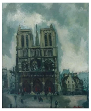 Max Band, Notre Dame of Paris, Oil on Canvas