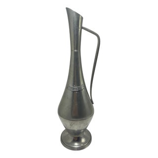 Swedish Modern Tall Pewter Vase from GAB, 1940s For Sale
