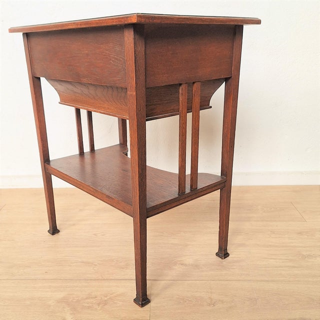 Art Nouveau Wooden Sewing Table with Drawers, 1890s For Sale - Image 4 of 6