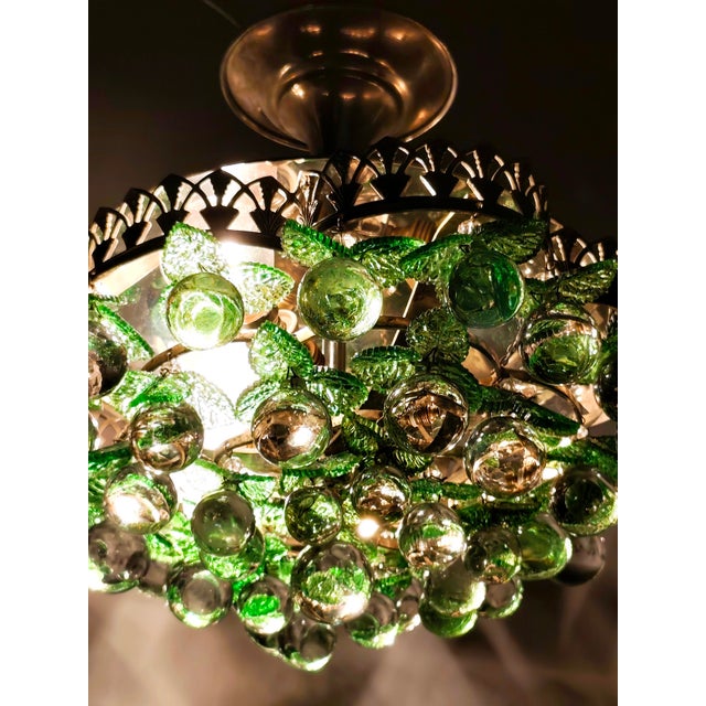 Vintage Italian Crystal Ceiling Lamp, 1960s For Sale - Image 16 of 18