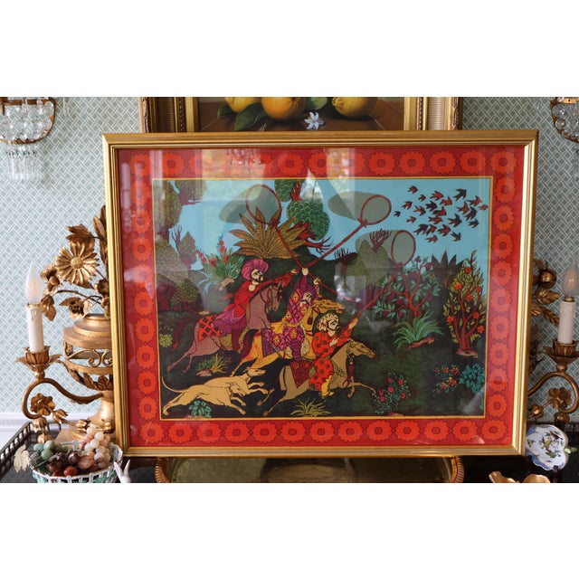 Chinoiserie Vintage Diana Bennett “Royal Bird Hunters” Signed Lithograph, 224/300 For Sale - Image 3 of 18