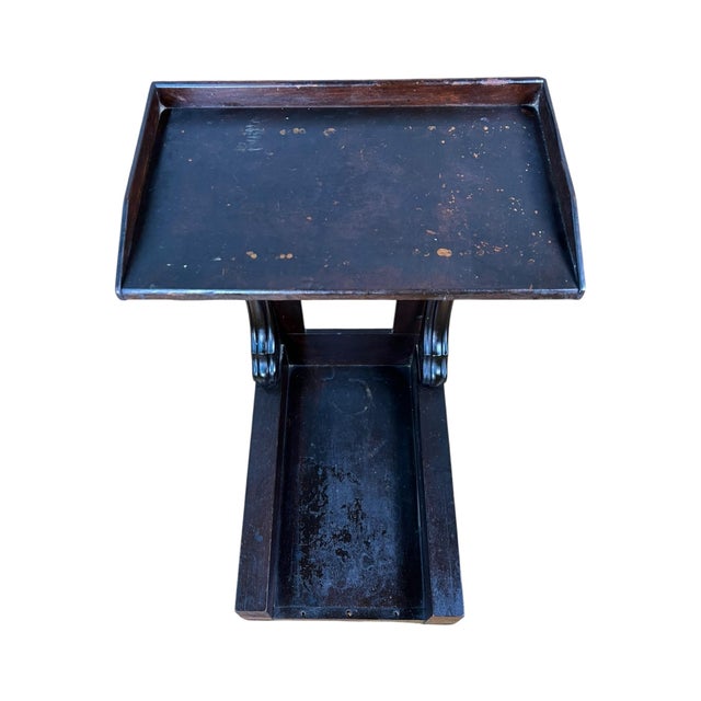 For sale is this very nice solid wood Prayer Kneeler Stand. The pice is mostly solid wood. It does have a few small pieces...