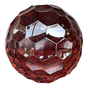 Vintage Regency Faceted Solid Glass Sphere