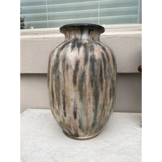 Art Deco Large Art Deco Pottery Vase Antoine Dubois Bouffioulx For Sale - Image 3 of 7