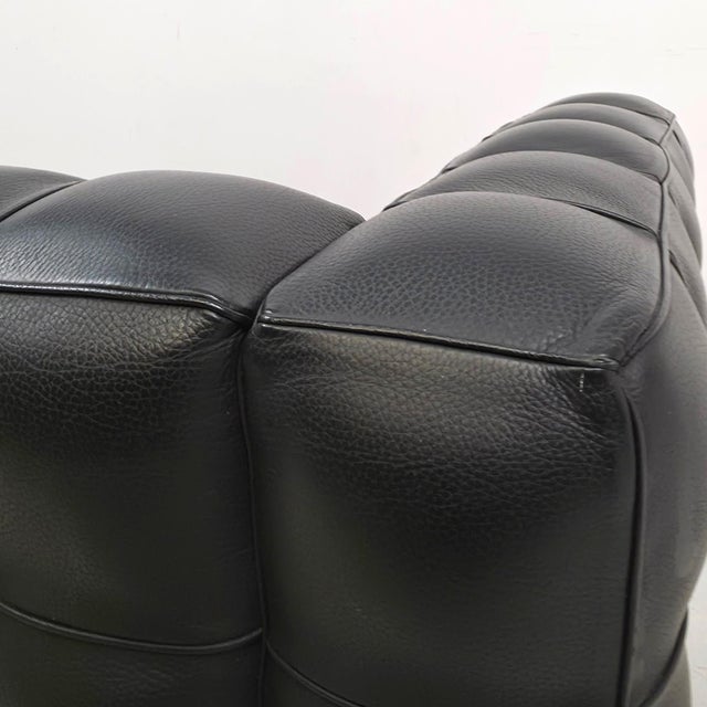 Kubus 2-Seater Sofas in Leather attributed to Josef Hoffmann for Wittmann, 1980s, Set of 2 For Sale - Image 11 of 12