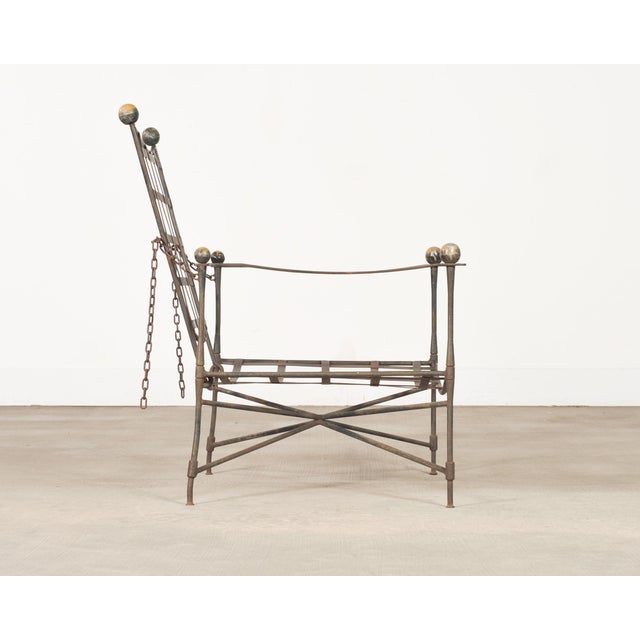 Mario Papperzini Amalfi Iron Garden Lounge Chair + Ottoman For Sale In Sacramento - Image 6 of 18