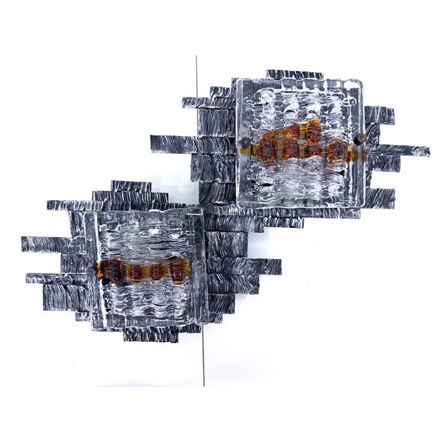 Brutalist Two-Light Wall Lamp by Albano Poli for Poliarte, 1960s For Sale - Image 14 of 14