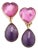 Heart Amethyst Clip Earring For Sale