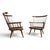 This exceptional pair of Windsor lounge chairs combines the centuries-old English tradition of the Windsor chair with the...