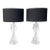 1970’s Herbert Ritts Attributed for Astrolite Hollywood Regency Lucite Helix Table Lamps - A Pair For Sale