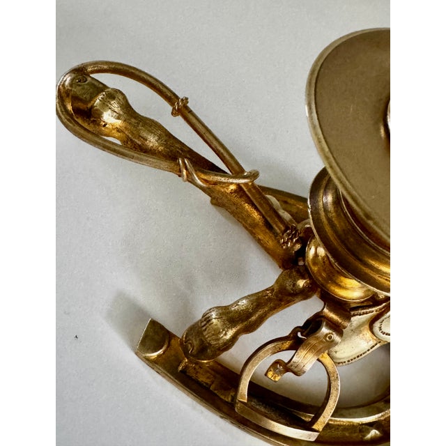 Antique Victorian Equestrian Chamberstick Candleholder C. 1860-1890 For Sale - Image 4 of 10