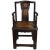 Brown Chinese Hand-Carved Yumu Wood Armchair With Painted Scenes For Sale - Image 8 of 8