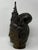 Metal Antique Guan Yin Bodhisattva Bronzed Iron Head Figures - Set of 2 For Sale - Image 7 of 10