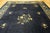 Textile 1920s Blue Navy Vase Floral Antique Chinese Peking Carpet 9'3" X 11'9" Knotted Wool Rug For Sale - Image 7 of 15