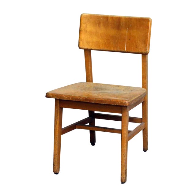 Vintage Wooden School Chair Chairish