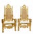 Set of Hand Carved Gilt Throne Armchairs with Lions Heads For Sale - Image 10 of 10
