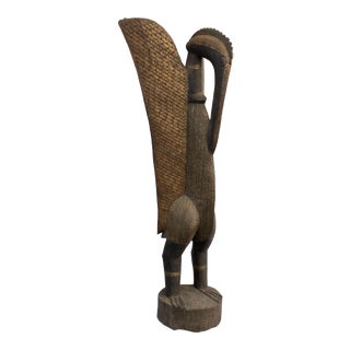 Sculpture of Senufo Bird Statue Cote d'Ivoire 84" H For Sale
