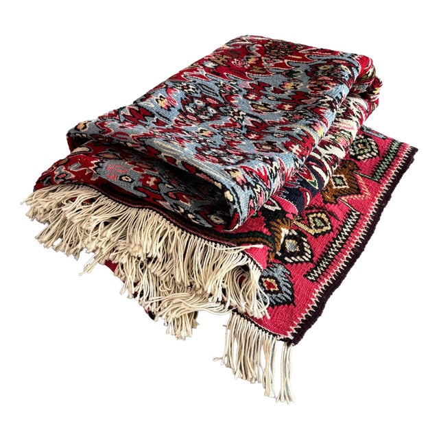 Senneh Kelim Rug, 1980s For Sale