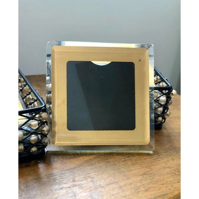 Vintage Glass Bead Bombay Picture Frame Coaster Set - 5 Pieces For Sale - Image 6 of 10