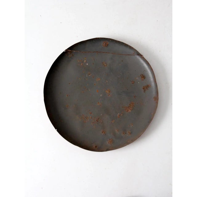 Red Vintage Coca-Cola Metal Button Sign For Sale - Image 8 of 9