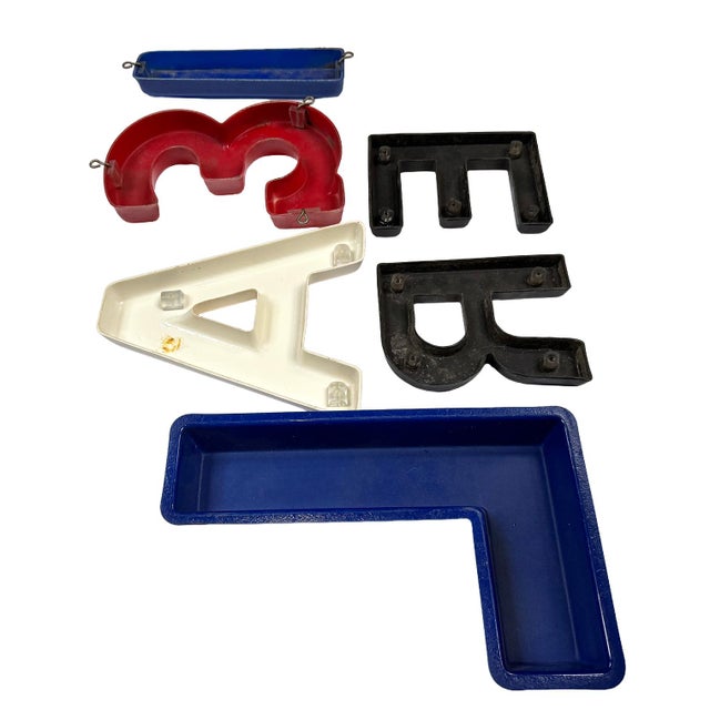 Plastic Vintage Mid-Century Cast Resin Marquee & Storefront Letter For Sale - Image 7 of 11