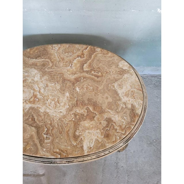 Wrought Iron and Marble Coffee Table For Sale - Image 9 of 18