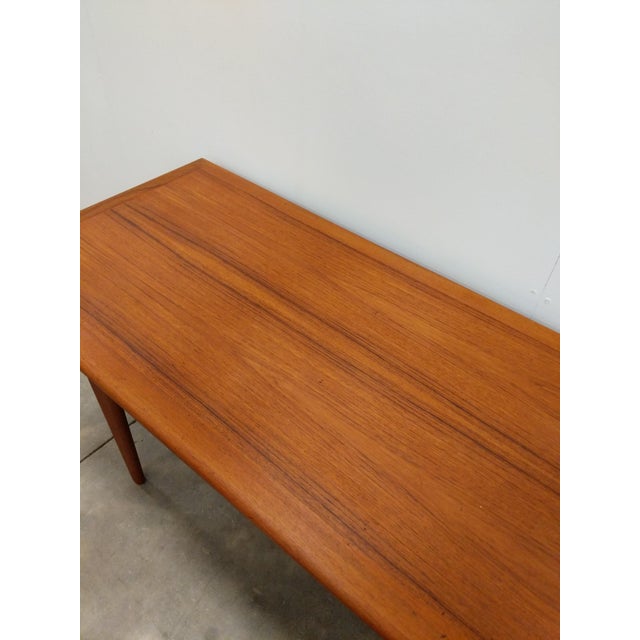 1960s Vintage Danish Modern Teak Coffee Table For Sale - Image 5 of 9