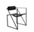 Mid-Century Modern Seconda 602 Black Metal Chair by Mario Botta for Alias, Italy, 1980s For Sale - Image 3 of 8