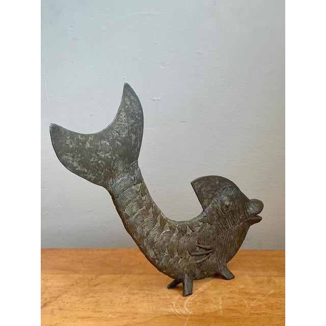 Mid-Century Modern Bronze Fish Figurine For Sale - Image 4 of 18