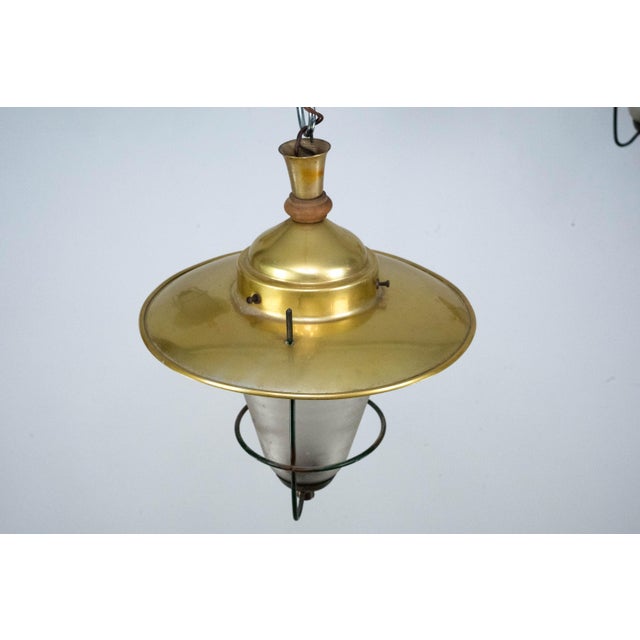 Metal Mid-Century Aluminum and Glass Lanterns, Italy, 1960s, Set of 3 For Sale - Image 7 of 11