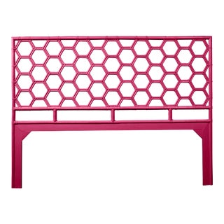 Honeycomb Headboard King - Bright Pink For Sale