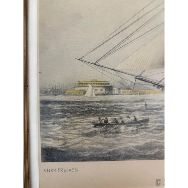Printmaking Materials Currier & Ives “Clippership Nightingale” Hand Colored 1854 Lithograph From the Personal Collection of Curtis L. Carter For Sale - Image 7 of 12