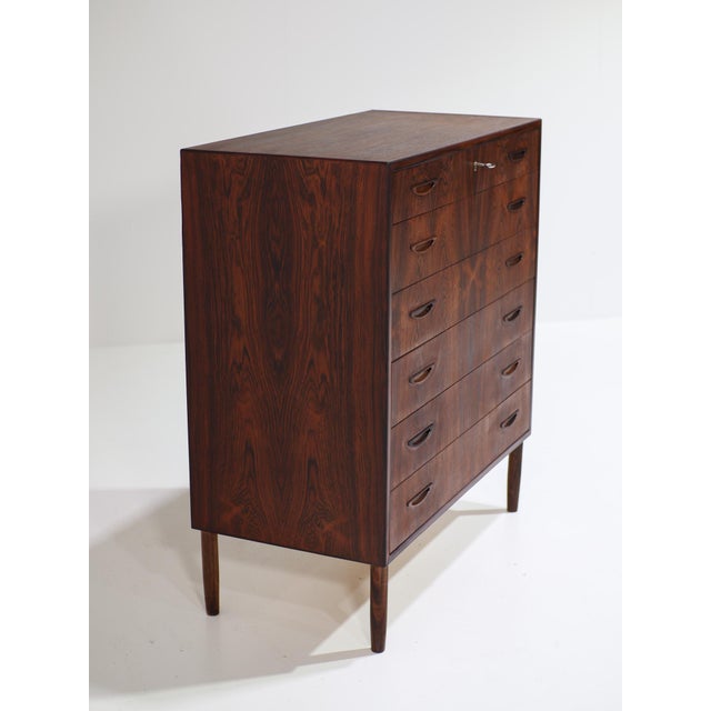 Mid-Century Modern Kingwood Chest of Drawers by Henry Rosengren Hansen, 1960s For Sale - Image 3 of 18